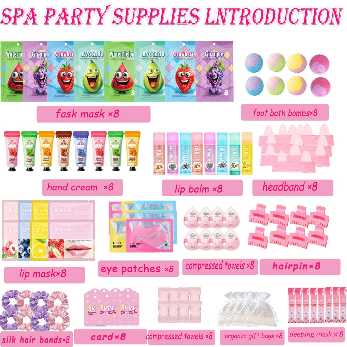112PCS Spa Party Supplies for Girls Spa Party FavorsInclude - Aavlarla Official Imagery - 3