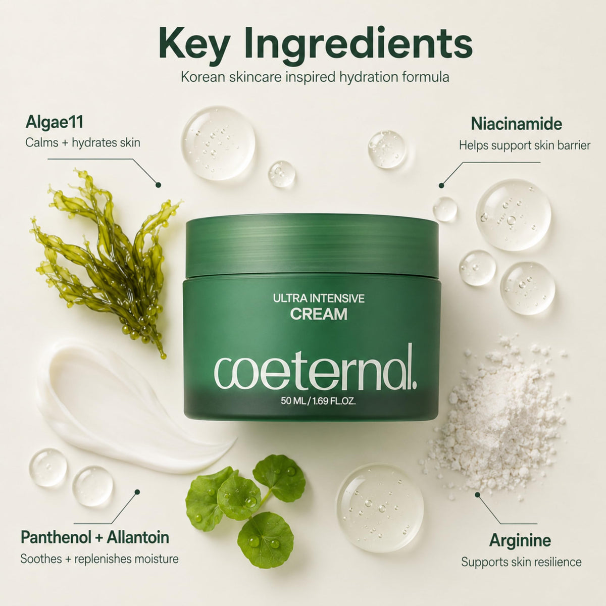 Hydrating Face Moisturizer for Dry Sensitive Skin K Beauty - coeternal Official Imagery - 3