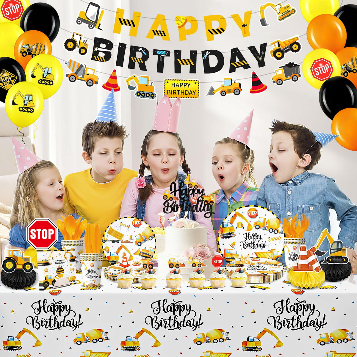 Construction Birthday Party Supplies Construction Party - Slinephy Official Imagery - 4
