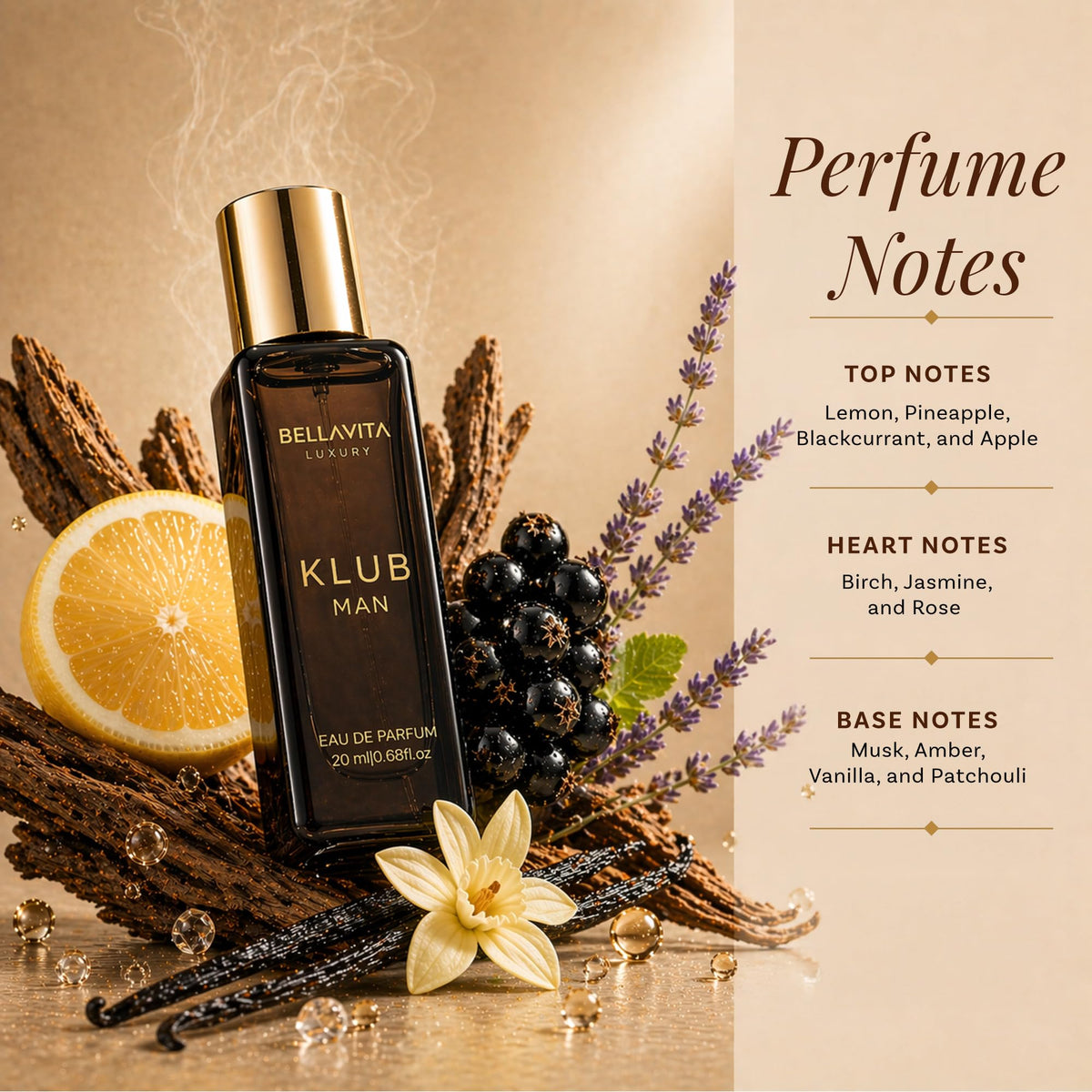 Bella Vita Organic Man Luxury Perfume Gift Set 4x20 ML for - Bella Vita Luxury Official Imagery - 8