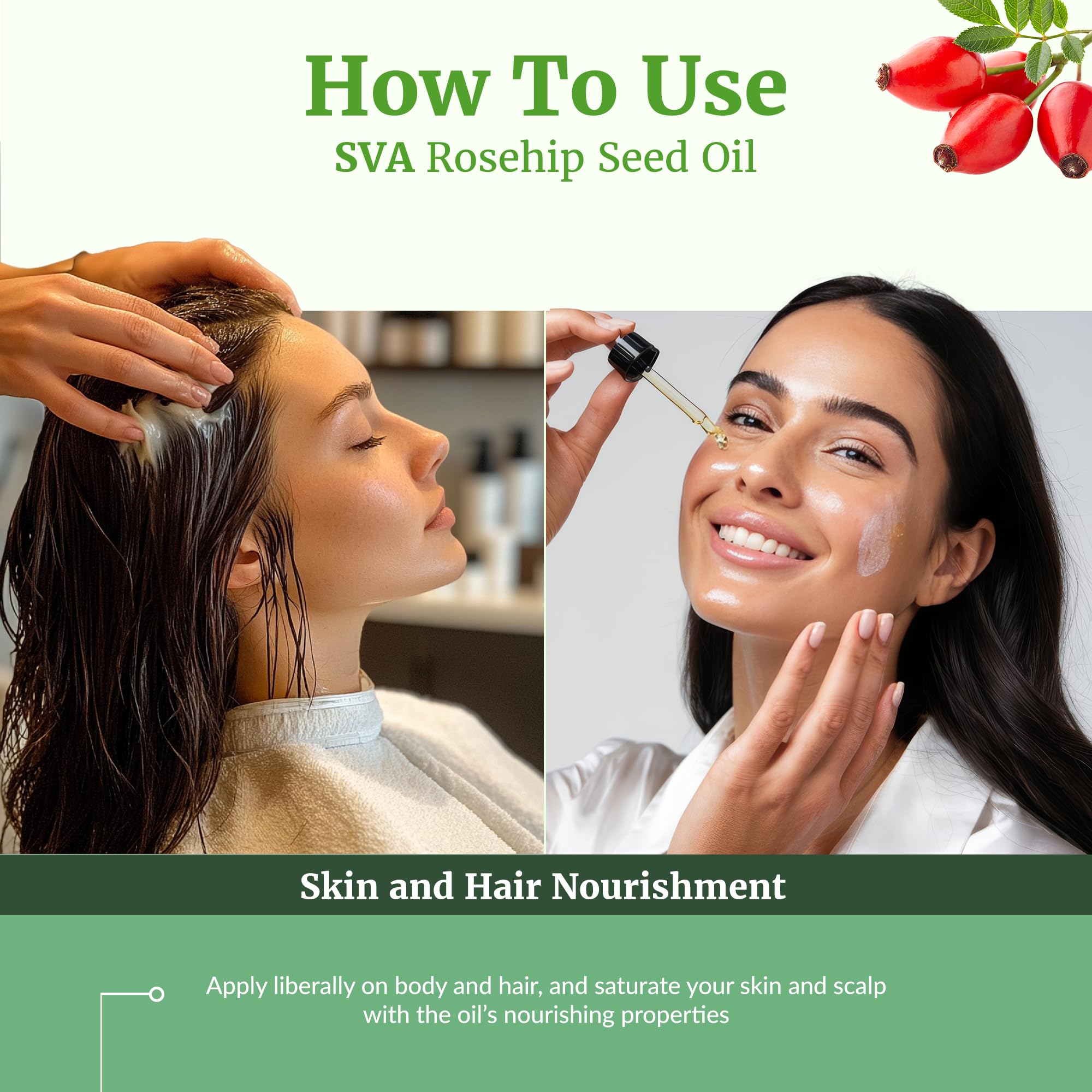 SVA ORGANICS SVA Organic Rosehip Seed Oil, Glass Bottle with Dropper, 4 Fl Oz - SVA ORGANICS Official Product View 5