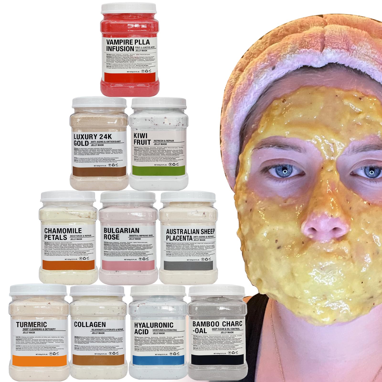 Jelly Mask for Facials Professional, Jelly Mask Powder for Face, - YMEYFAN