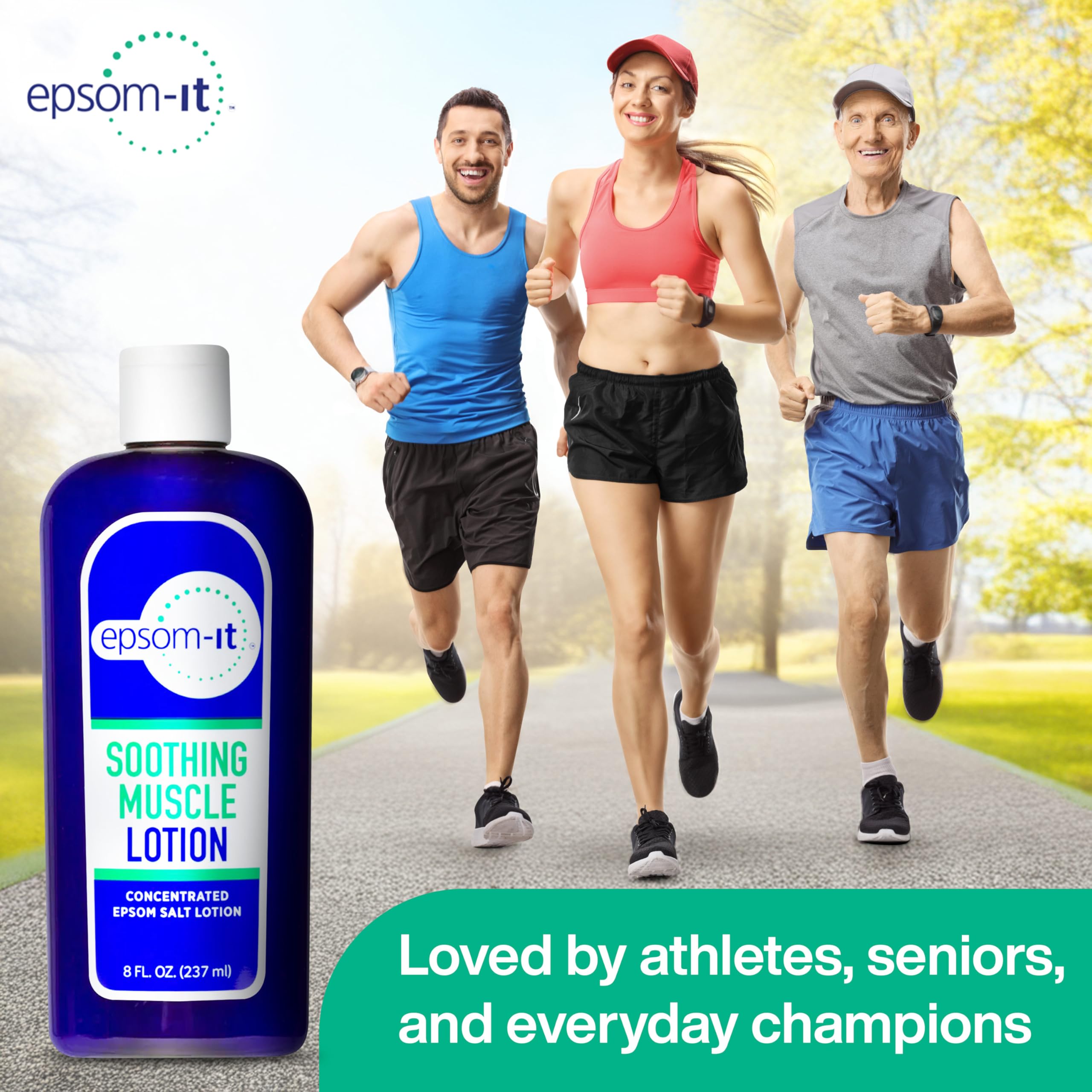 EPSOM-IT Soothing Muscle Magnesium Lotion, Epsom Salt, Arnica Cream, 1-Pack