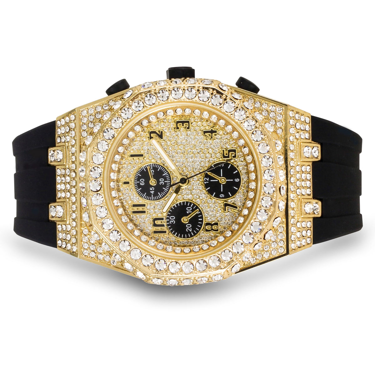 ICE STAR Men s 43mm Luxury Iced Diamond Octagon Watch - ICE STAR Official Imagery - 4