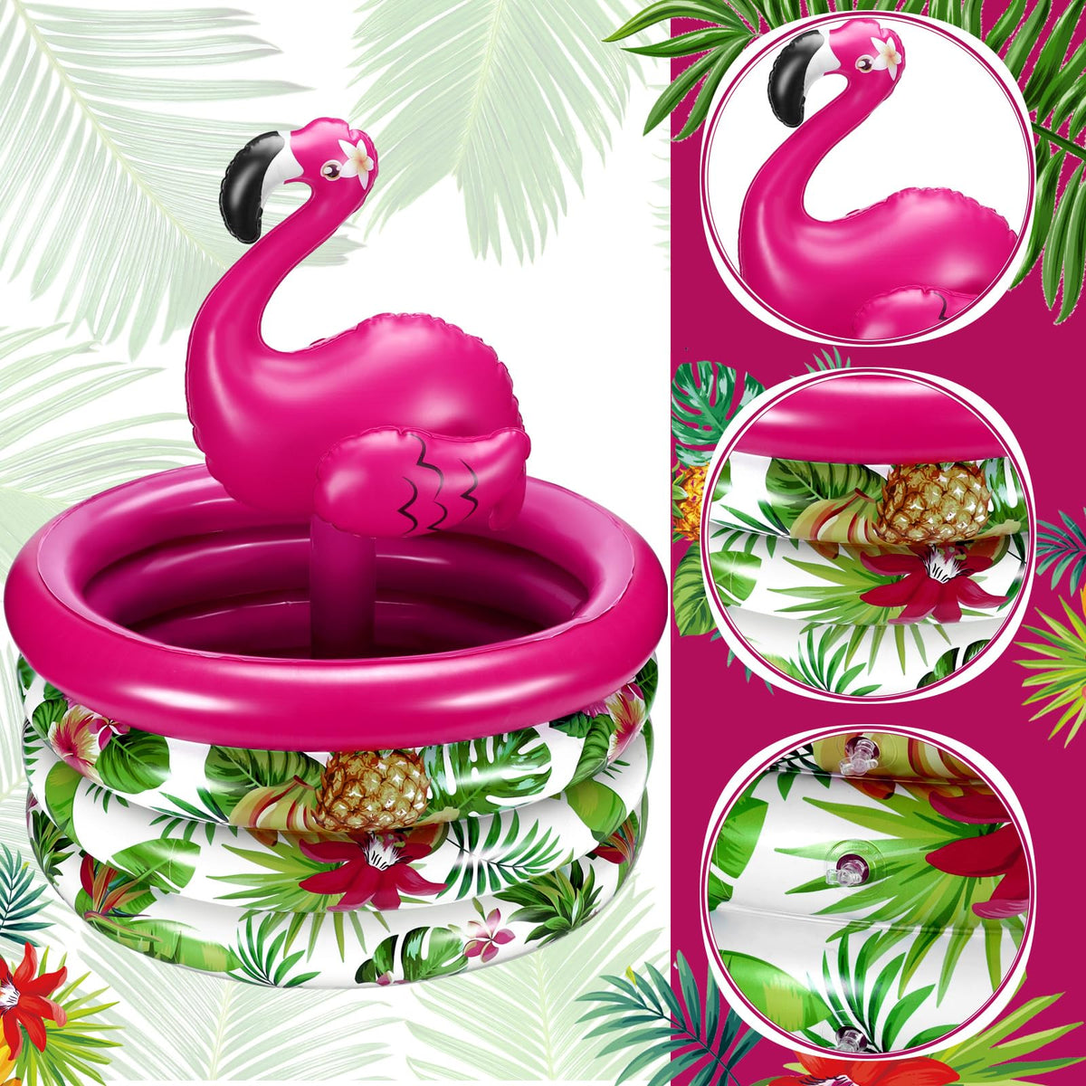 Bencailor Summer Flamingo Party Decoration Inflatable Blow - Bencailor Official Imagery - 6