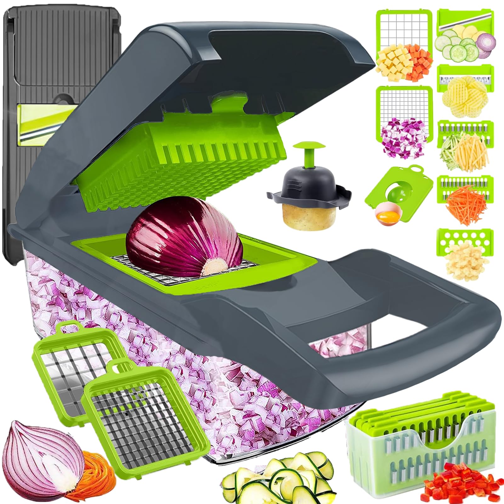 Dewpeton Vegetable Chopper Dicer with Container | Cheese Grater Mandol - View 1