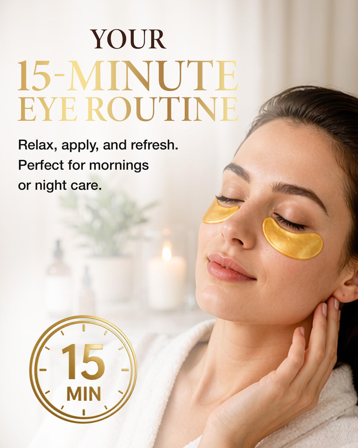 AICHUN BEAUTY 24K Gold Collagen Eye Mask Patches 100 Pack - AICHUN BEAUTY Official Imagery - 7
