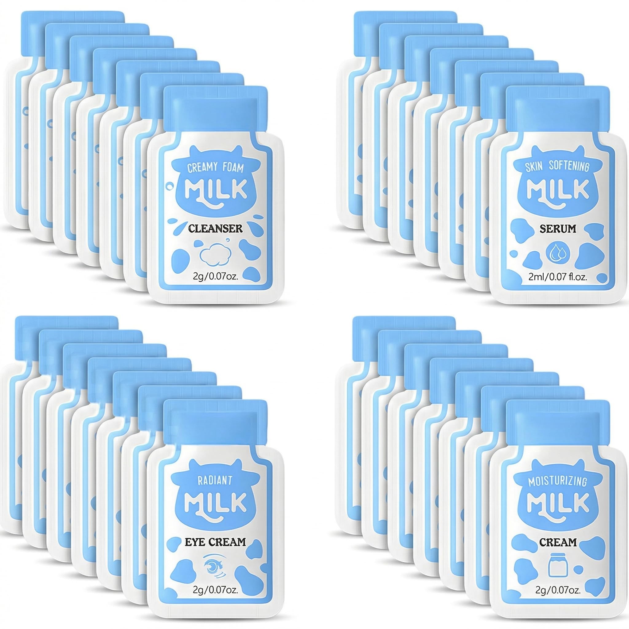 28 Pcs Mini Travel Skincare Set, Travel Items Including Milk - Product Imagery