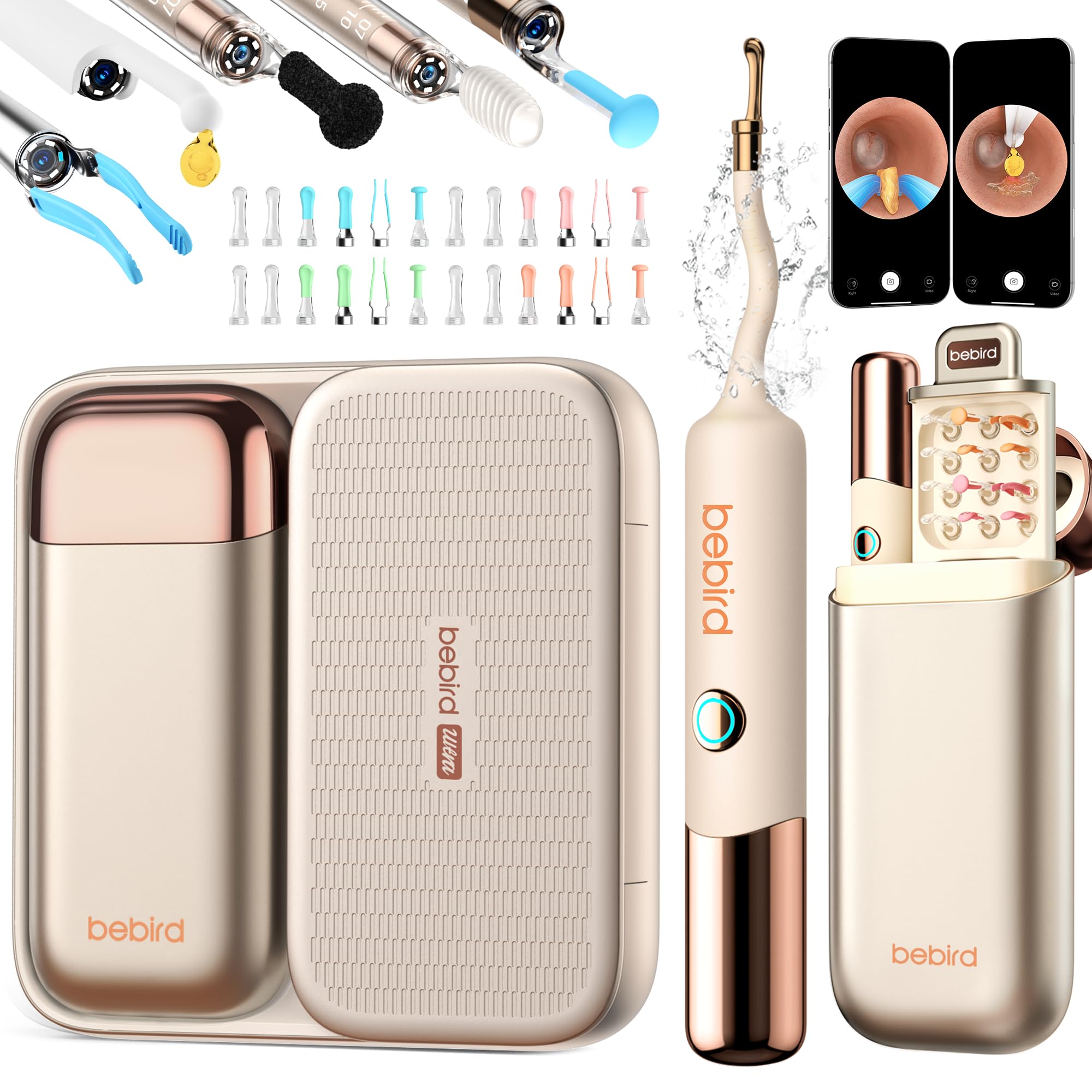 Bebird Earsight Ultra 2K Ear Wax Removal Tool Camera,Pain-Free - Product Imagery