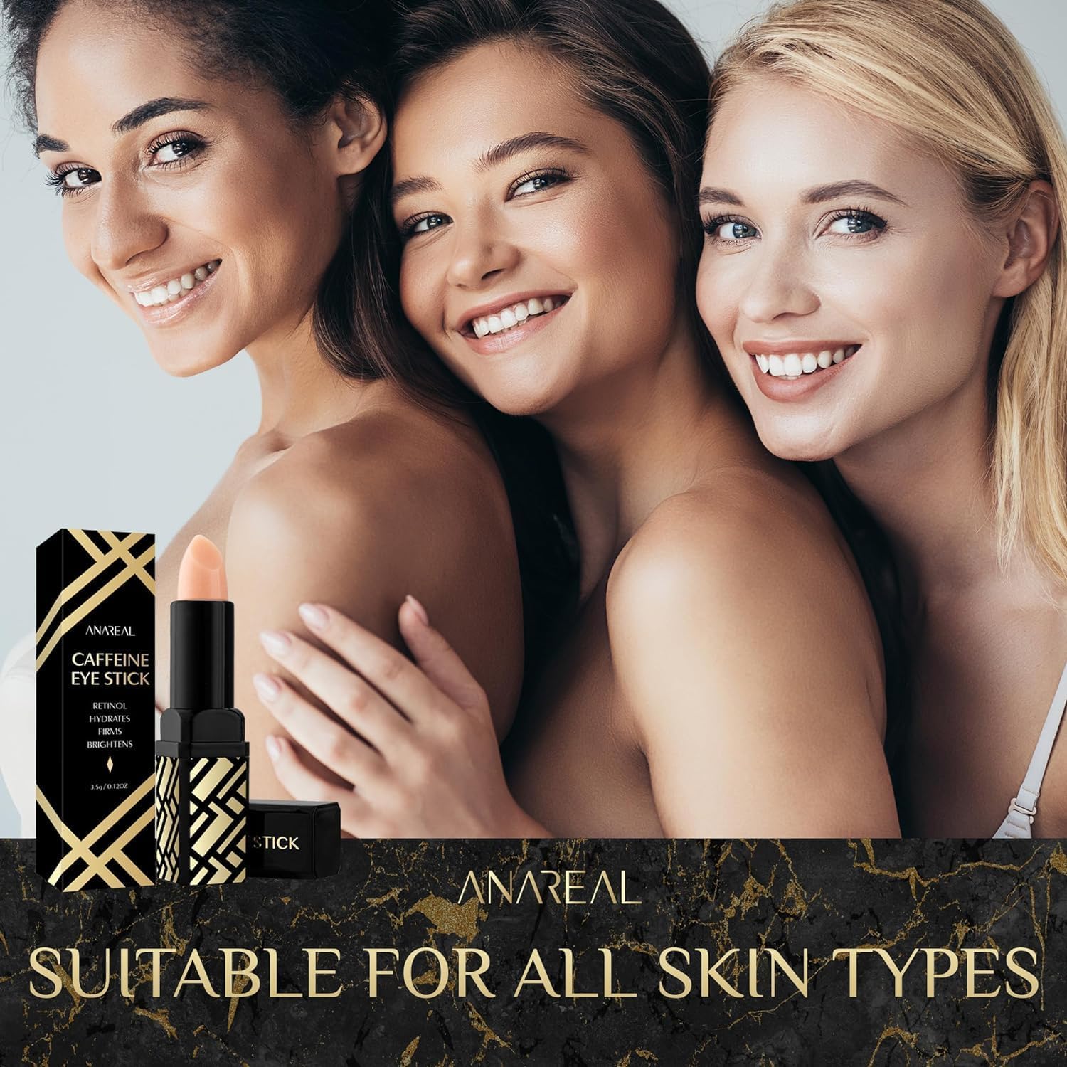 ANAREAL Caffeine Under Eye Balm Stick – Hydrating Eye Care for Dark Circles & - ANAREAL Official Product View 8