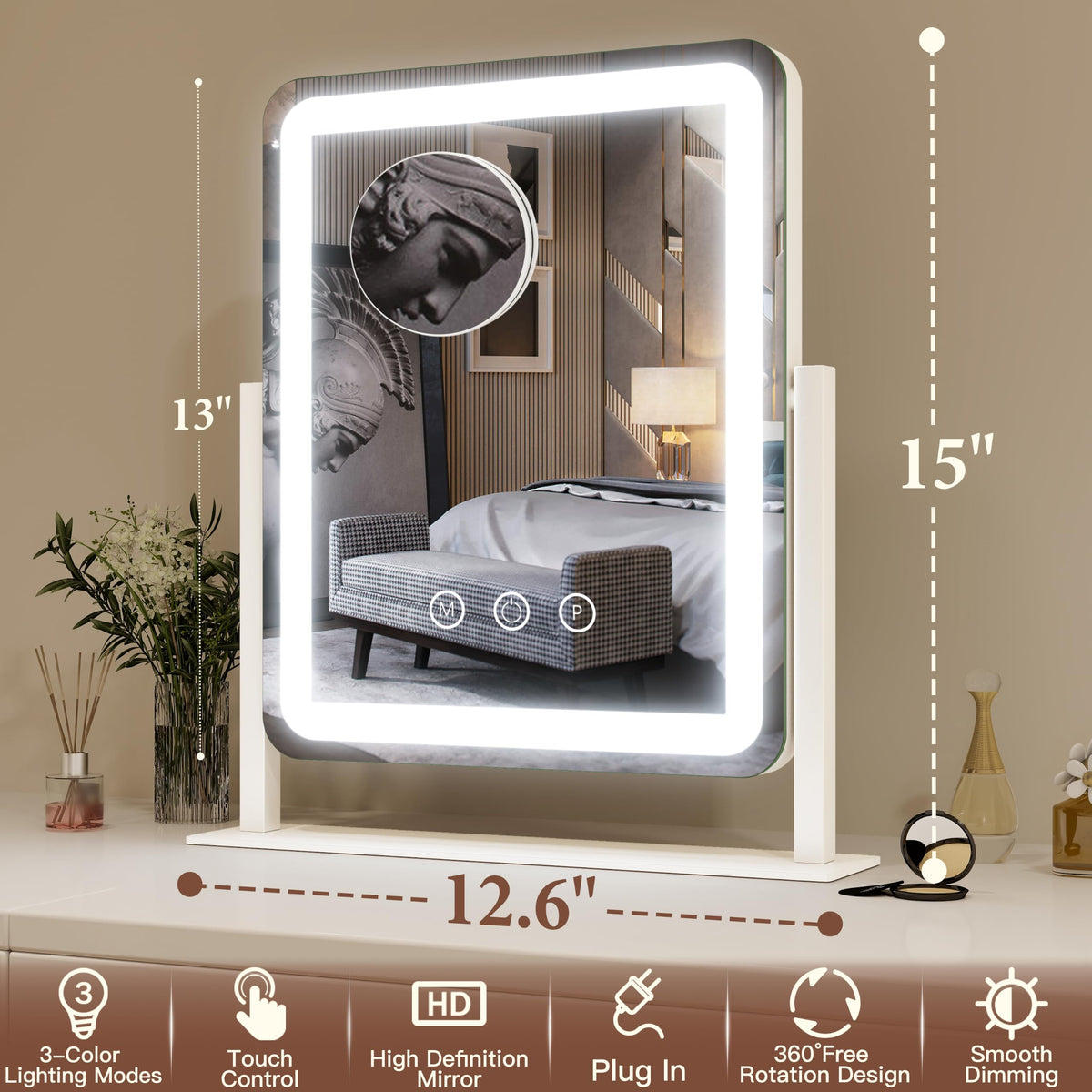 FENNIO Vanity Mirror with Lights - FENNIO Official Imagery - 4