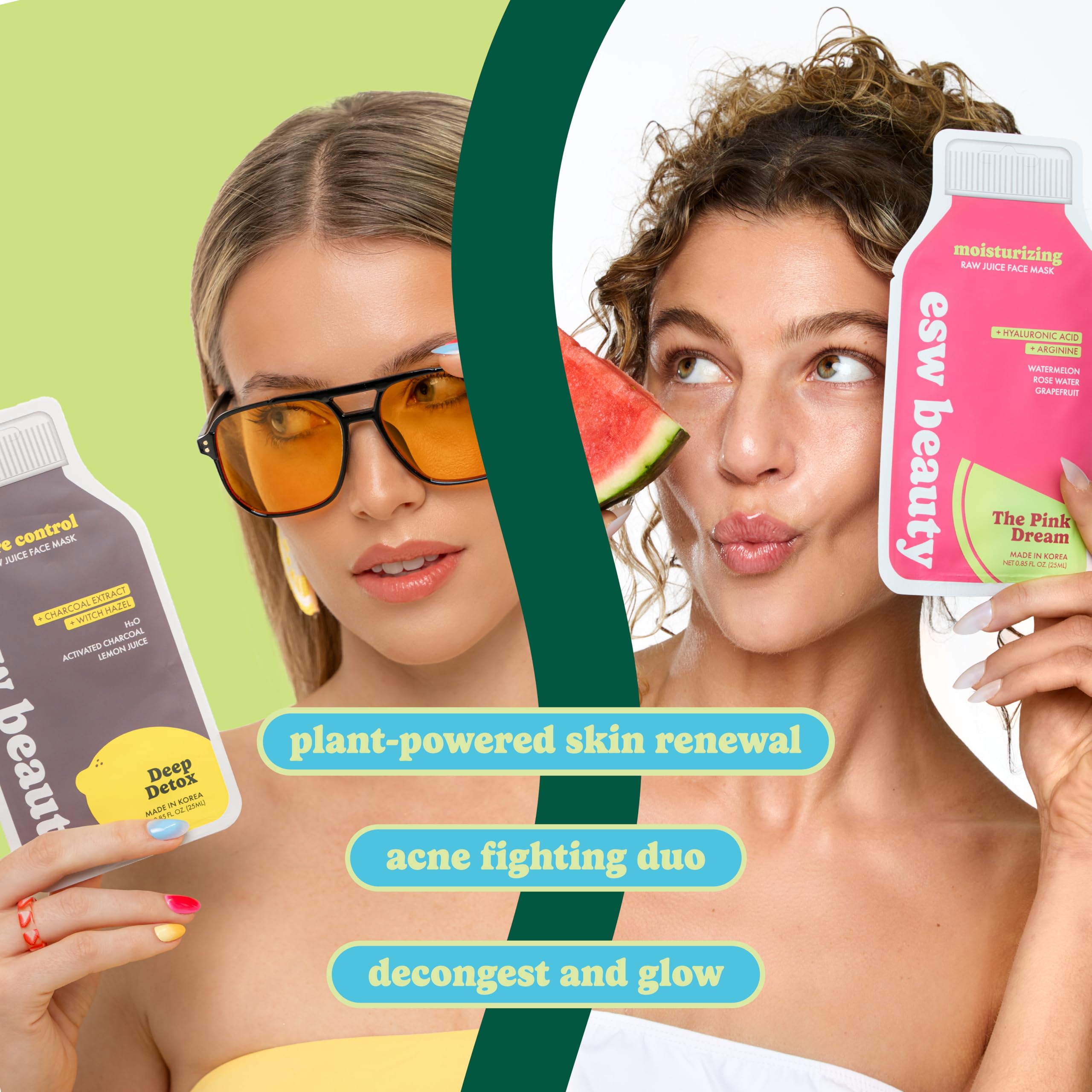 ESW Beauty Face Masks Set, Deep Detox &amp; The Pink Dream, 2 - ESW Beauty