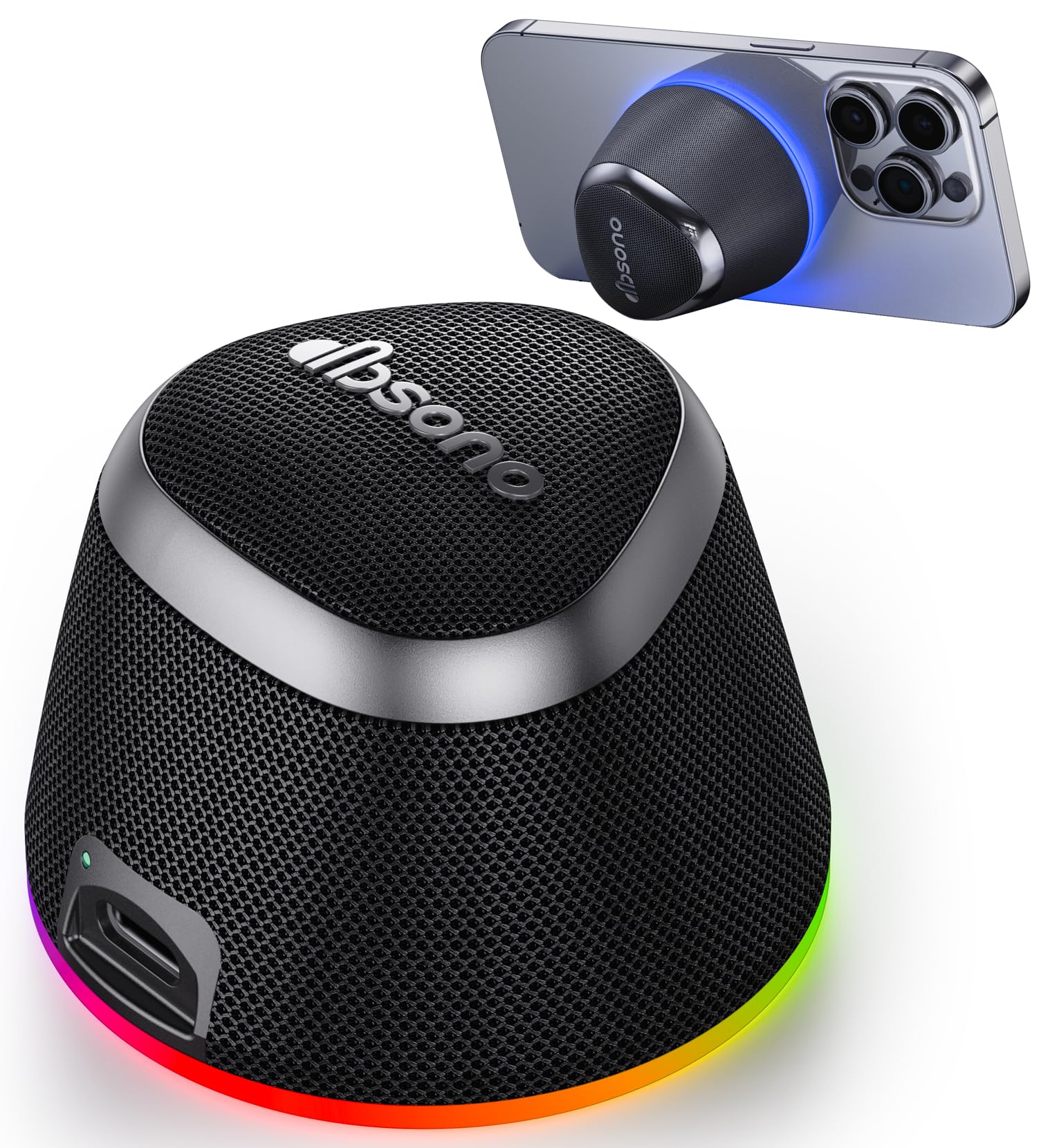 dbsono 2 in 1 Portable Magnetic Bluetooth Speaker, Phone Stand, B - dbsono Official Product View 1