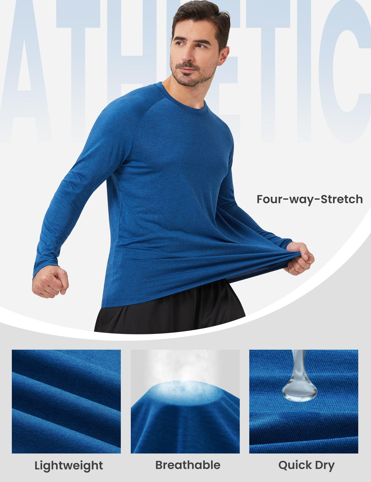 MLYENX 7 Pack Long Sleeve Shirts for Men Sun Protection - MLYENX Official Imagery - 5