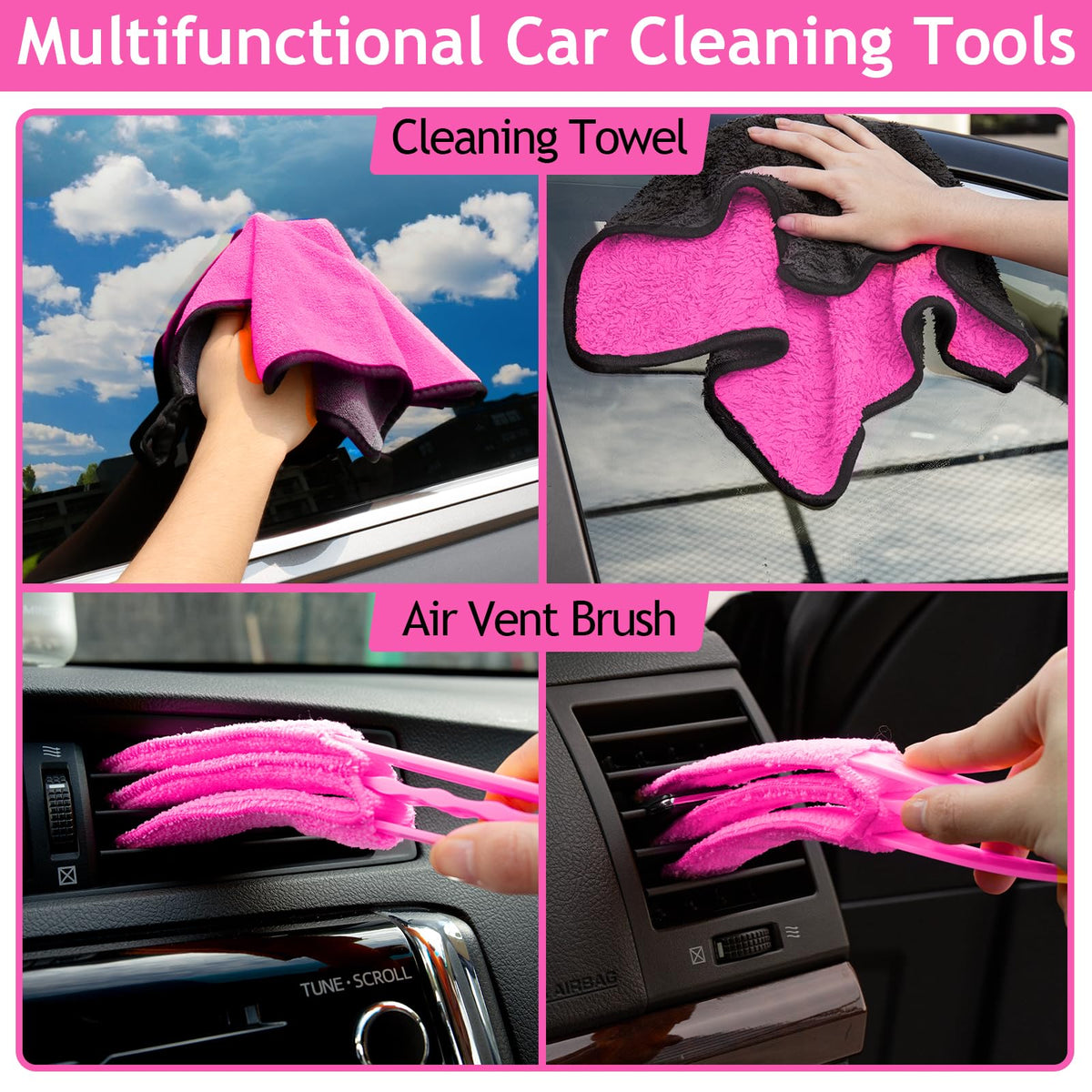 THINKWORK Car Detailing Kit Interior Windshield Cleaner Tool - THINKWORK Official Imagery - 8
