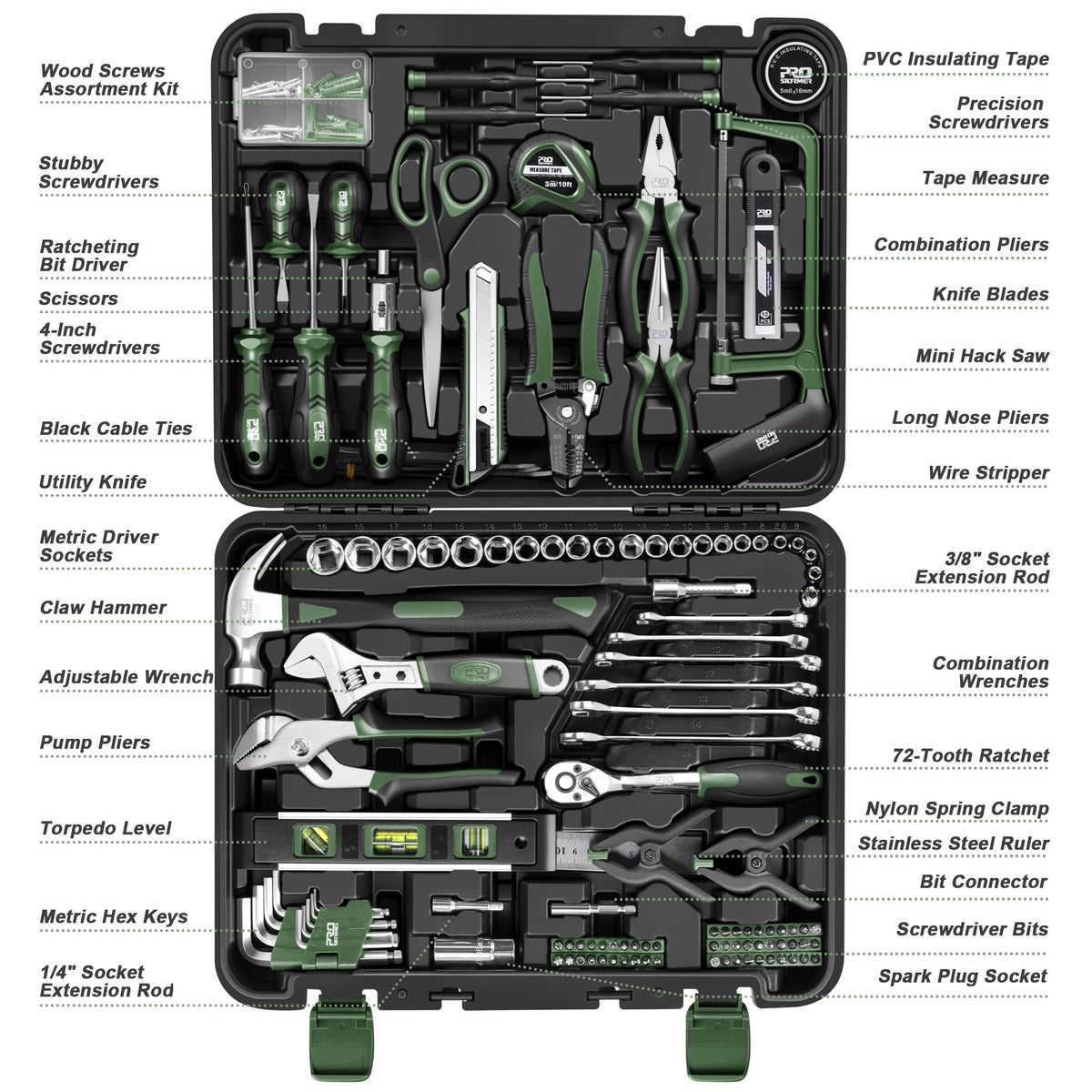 Prostormer 259 Piece Tool Kit Household Essential Tool Set - Prostormer Official Imagery - 4