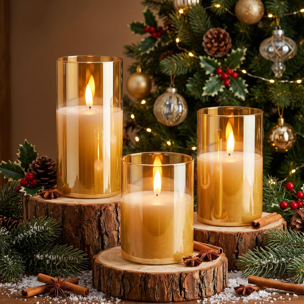 GenSwin Glass Rechargeable Flameless Candles Remote Battery - GenSwin Official Imagery - 7