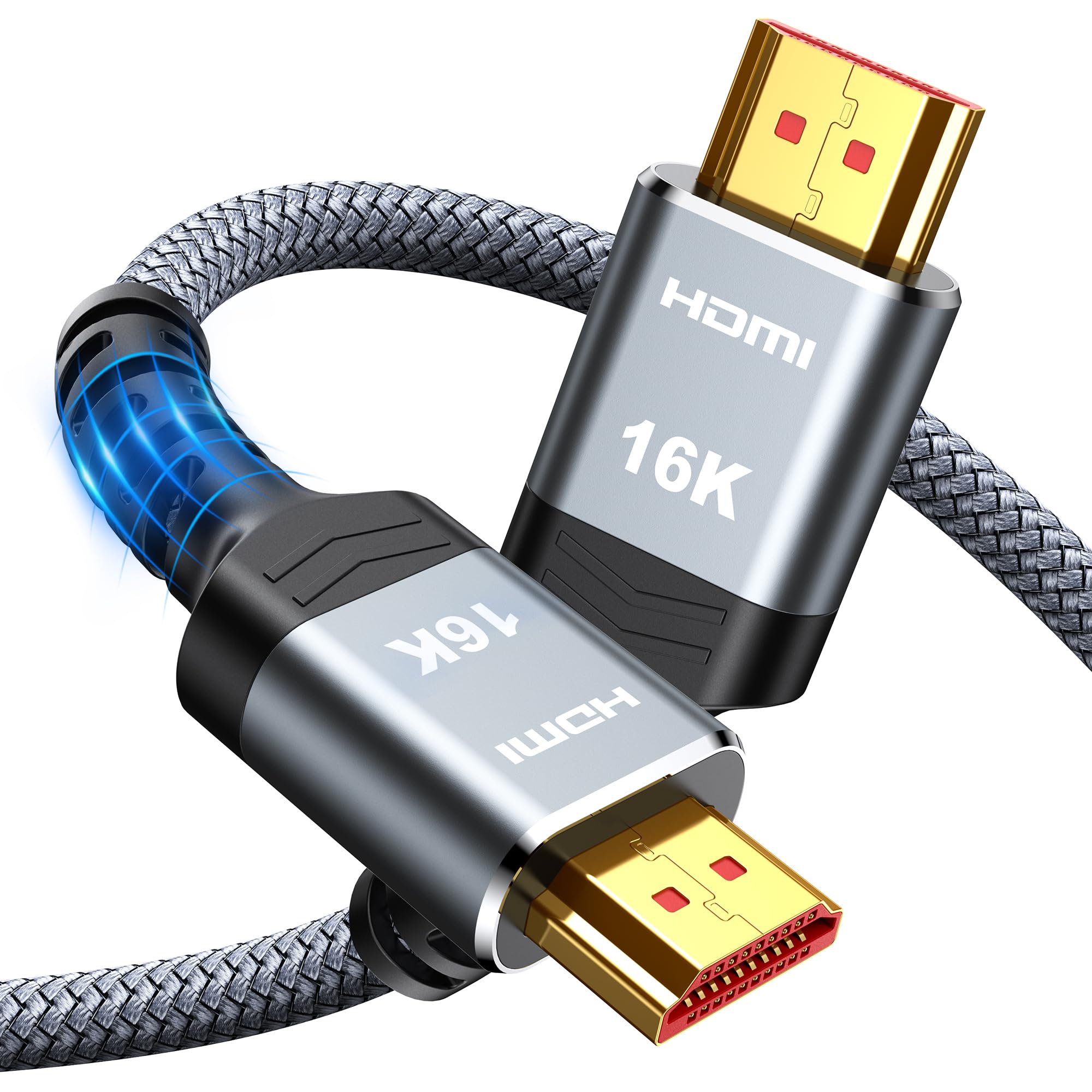 Highwings 16K 4K 480Hz hdmi 2.2 Cable, 96Gbps Ultra HD HDMI to HD by Highwings - Angle View 2