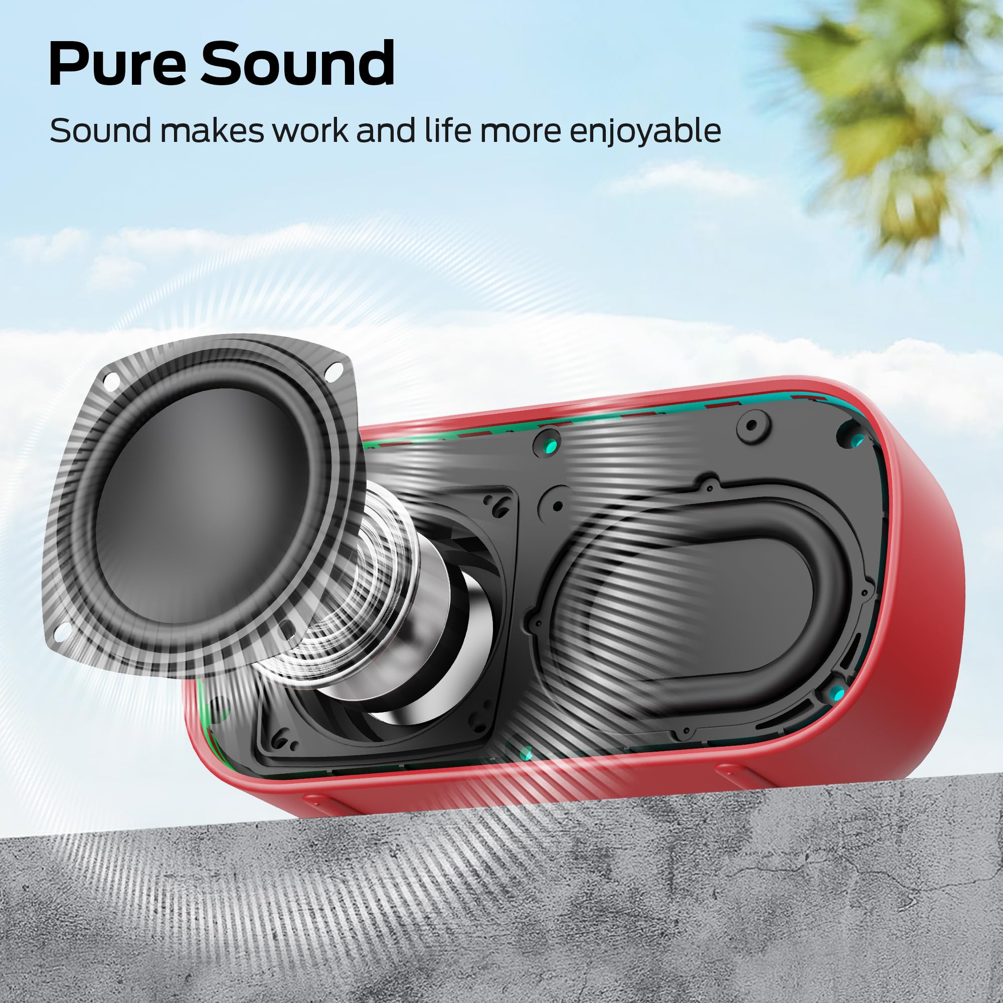 Oraolo S150 Bluetooth Speaker, IPX7 Waterproof Portable Speaker, by Oraolo - Angle View 5
