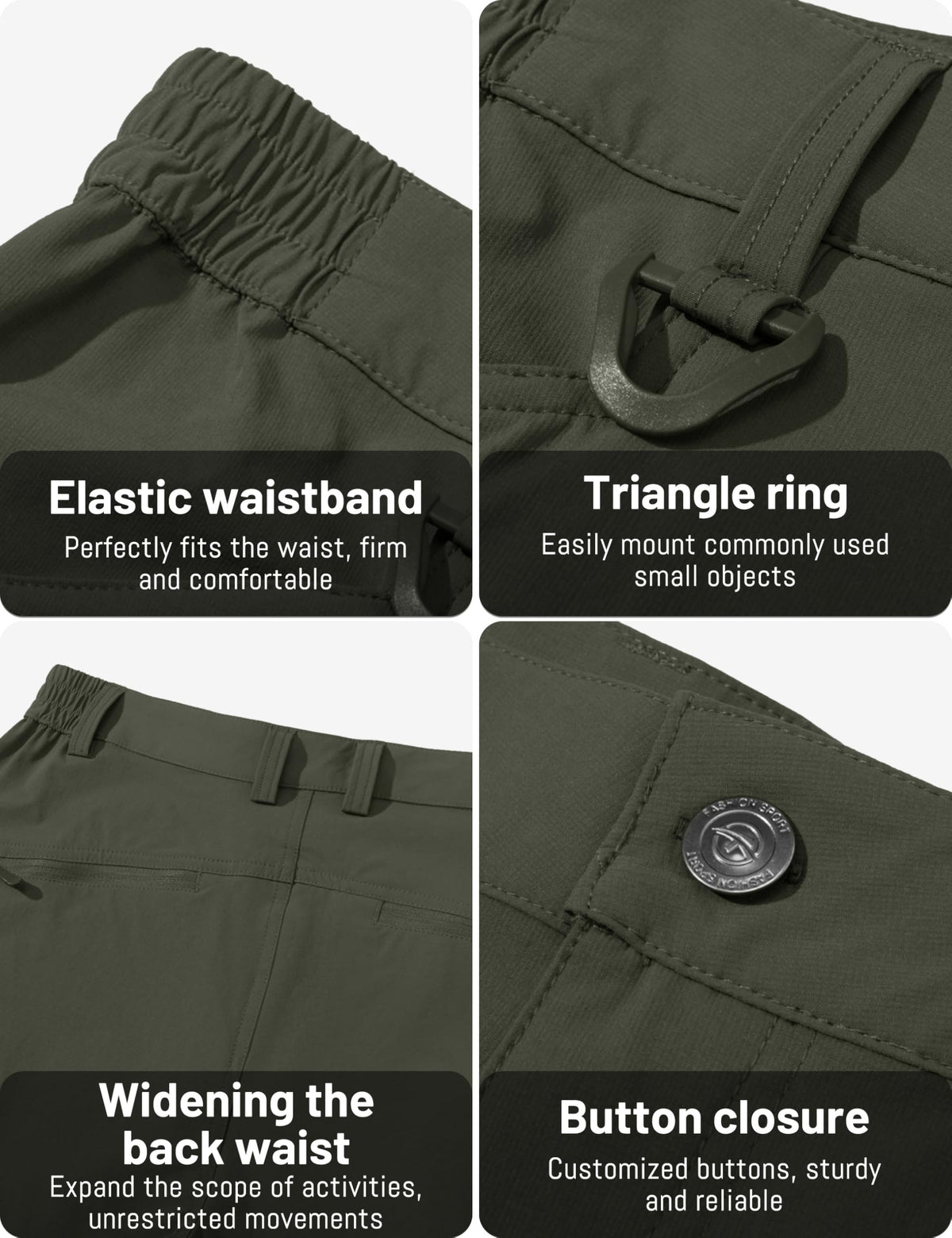TACVASEN Men s Lightweight Hiking Tactical Pants Waterproof - TACVASEN Official Imagery - 6