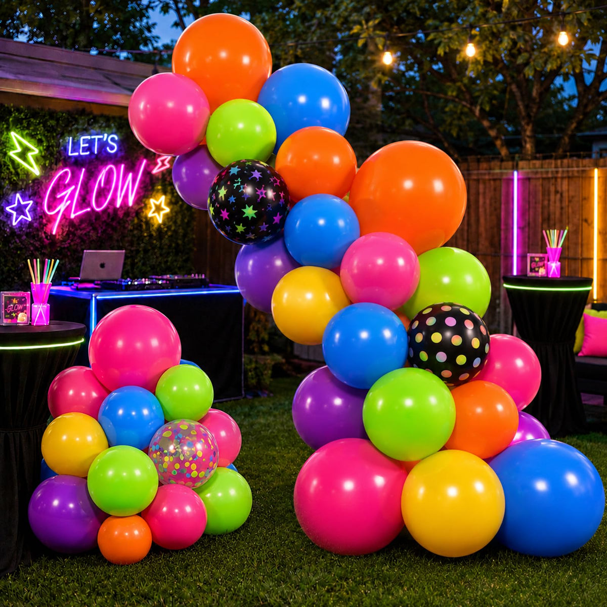 Glow Party Supplies 243pcs Neon Glow Party Decorations for - Pymurod Official Imagery - 8