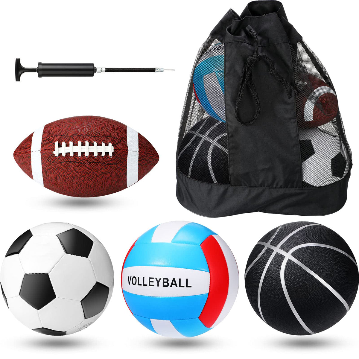 Jerify 4 Pcs Sport Balls Soccer Football Basketball - Jerify Official Imagery - 7