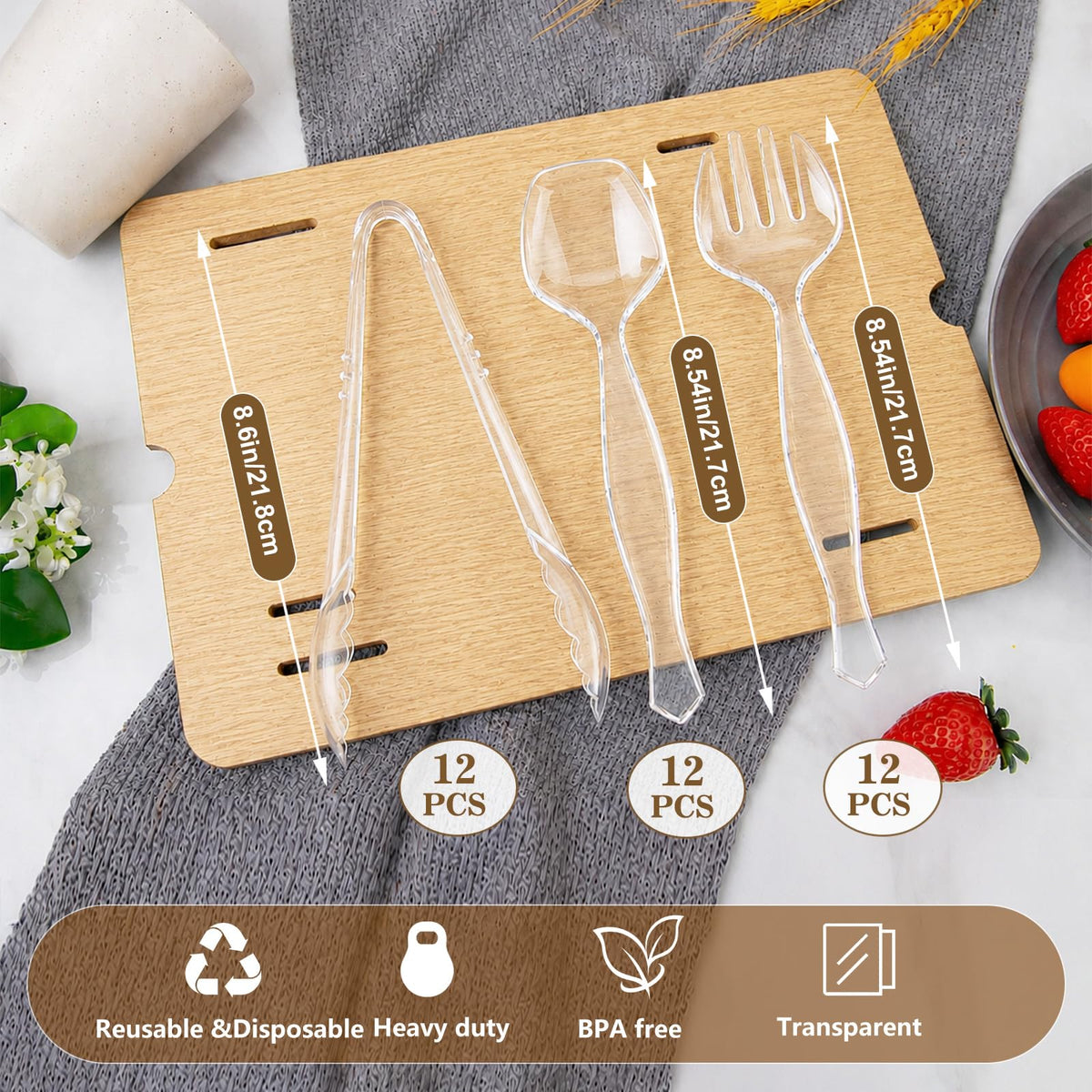 36Pcs Serving Utensils Large Plastic Serving Utensils Set - mwellewm Official Imagery - 6