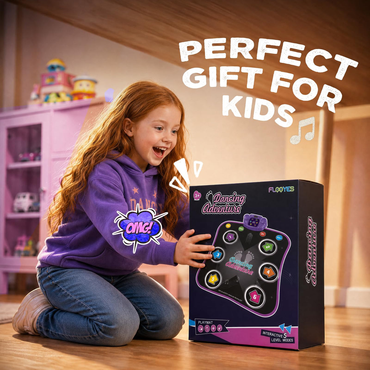 Dance Mat Toys with Bluetooth Electronic Dance Pad for 3 12 - Flooyes Official Imagery - 8