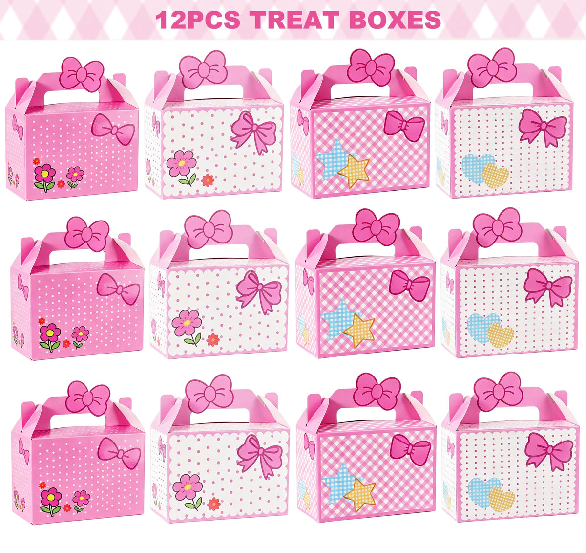 320PCS Pink Bow Party Favor Decorations Theme Party Supplies - DDHEALUCY Official Imagery - 4