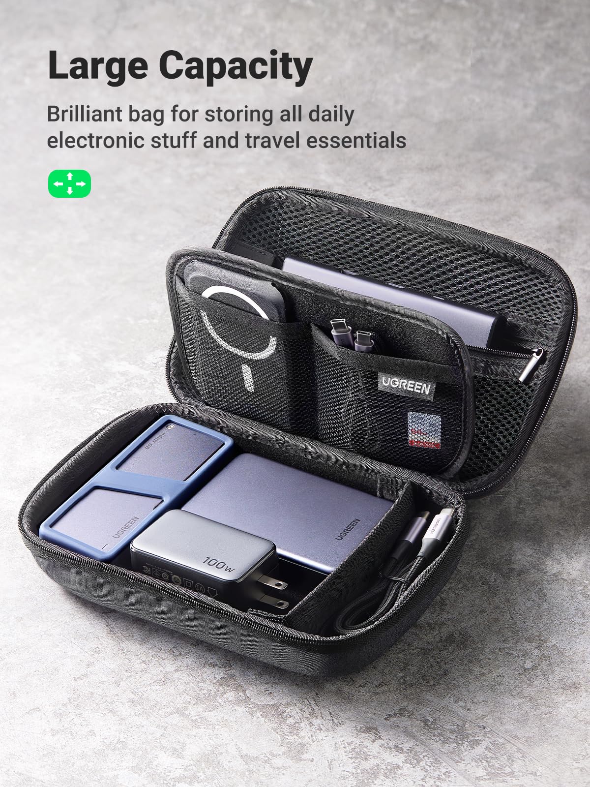 UGREEN Electronics Organizer Travel Case Cable Organizer Bag - UGREEN Official Imagery - 5