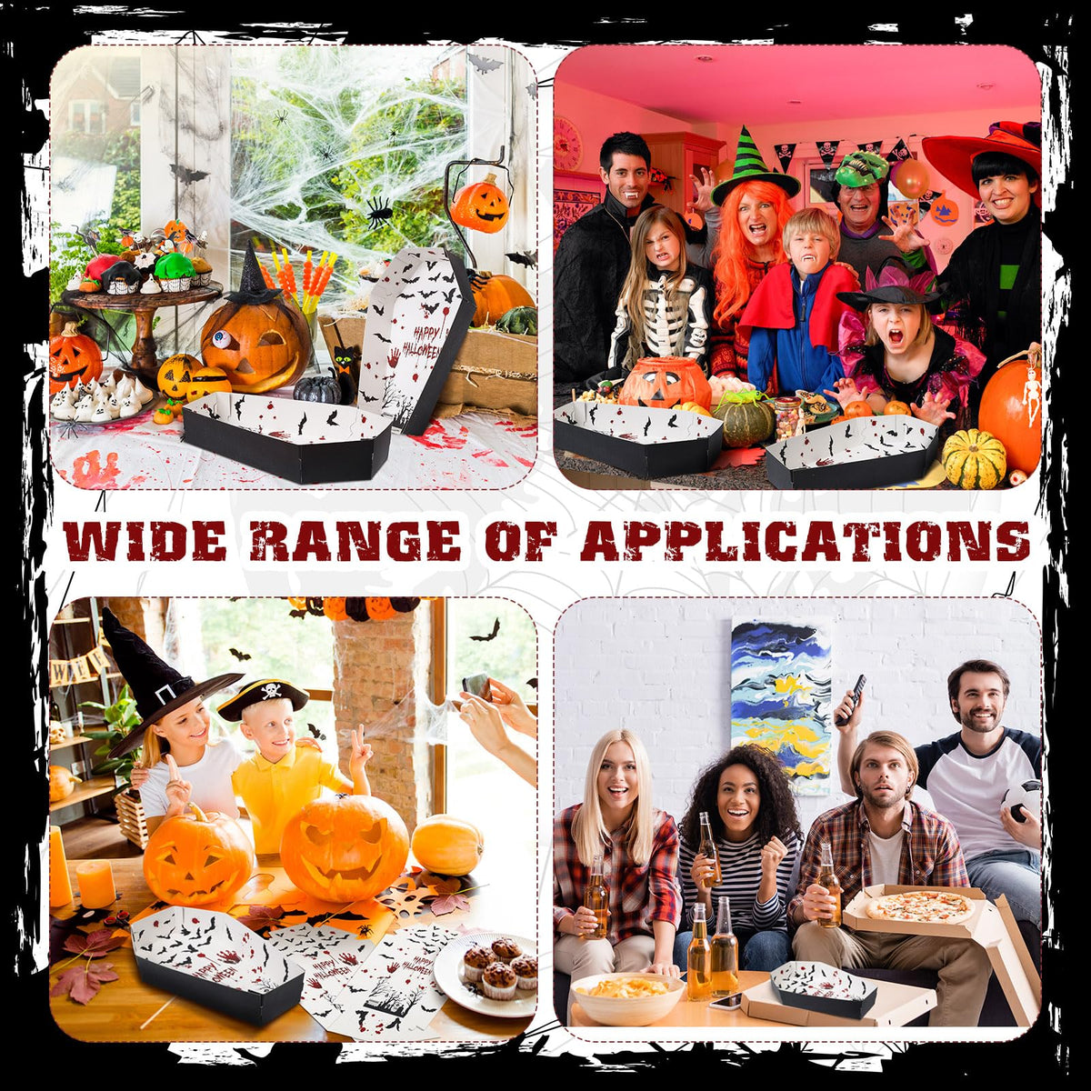 Mumufy 36 Pieces Halloween Paper Tray Disposable Coffin Bowl - Mumufy Official Imagery - 7
