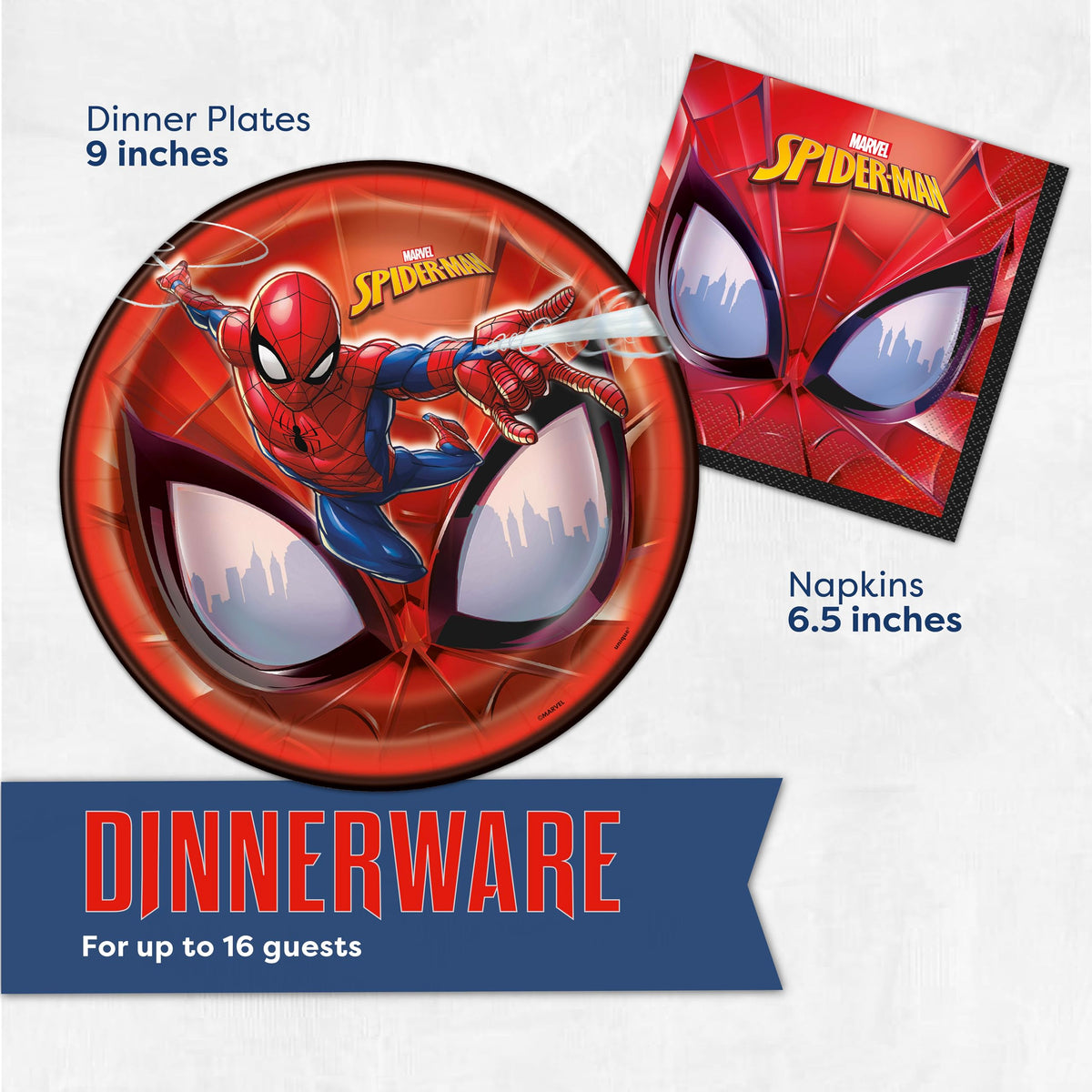 Spiderman Birthday Decorations Party Supplies with Banner - Unique Official Imagery - 6