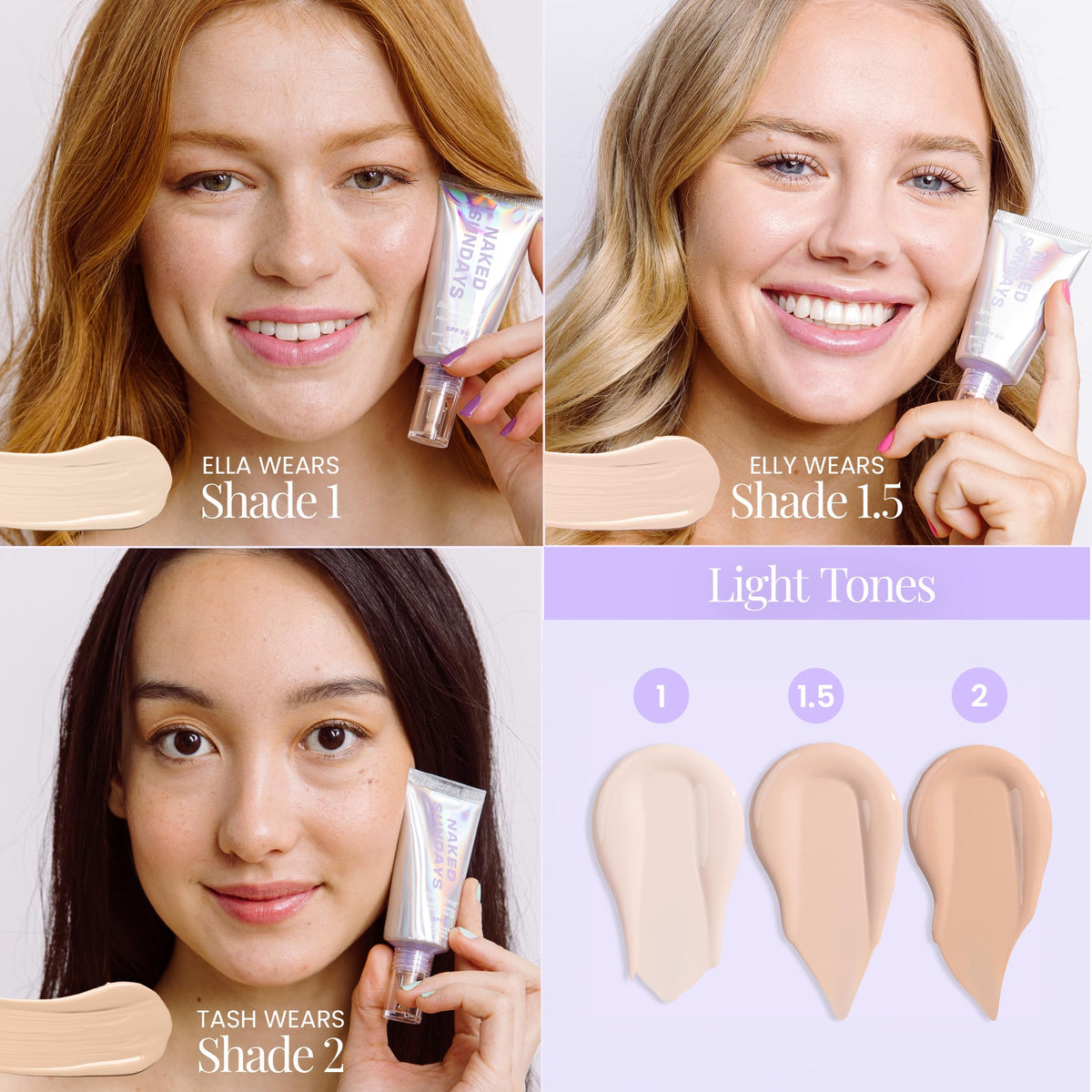 Naked Sundays 2 in 1 Peptide Skin Tint with SPF 50 2 Fair - Naked Sundays Official Imagery - 5