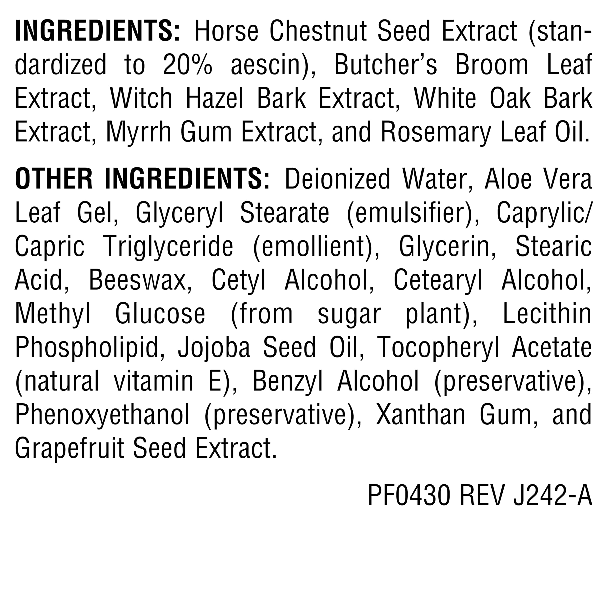 Planetary Herbals Horse Chestnut Cream Tonifier 2 oz