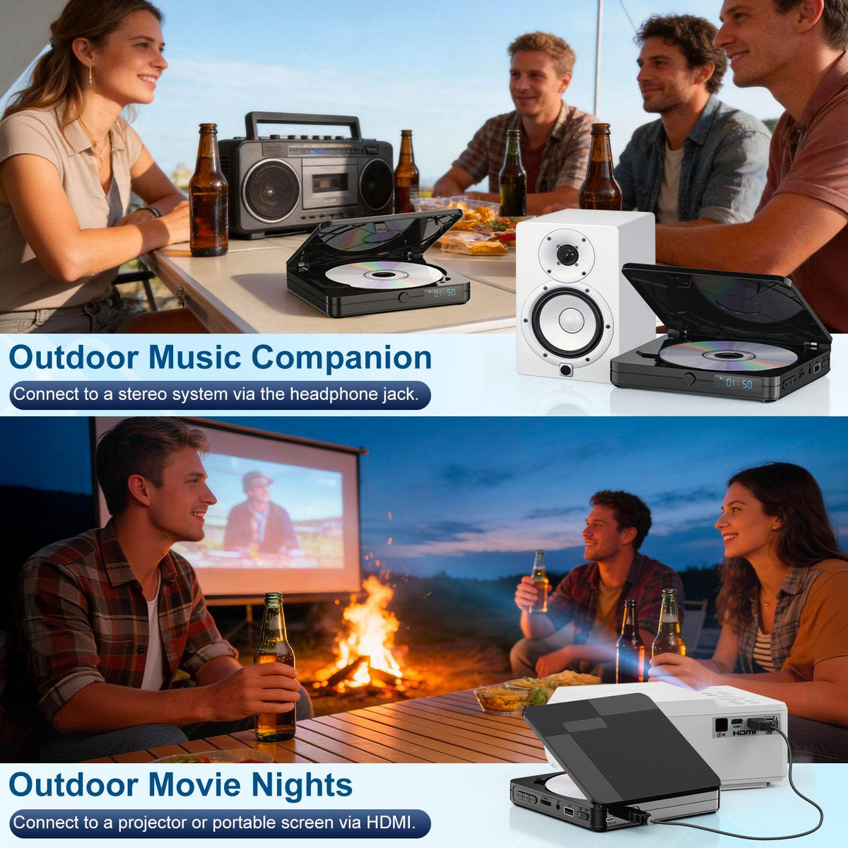 Mini DVD Player with HDMI Remote Control All Region Free - Homlab Official Imagery - 8
