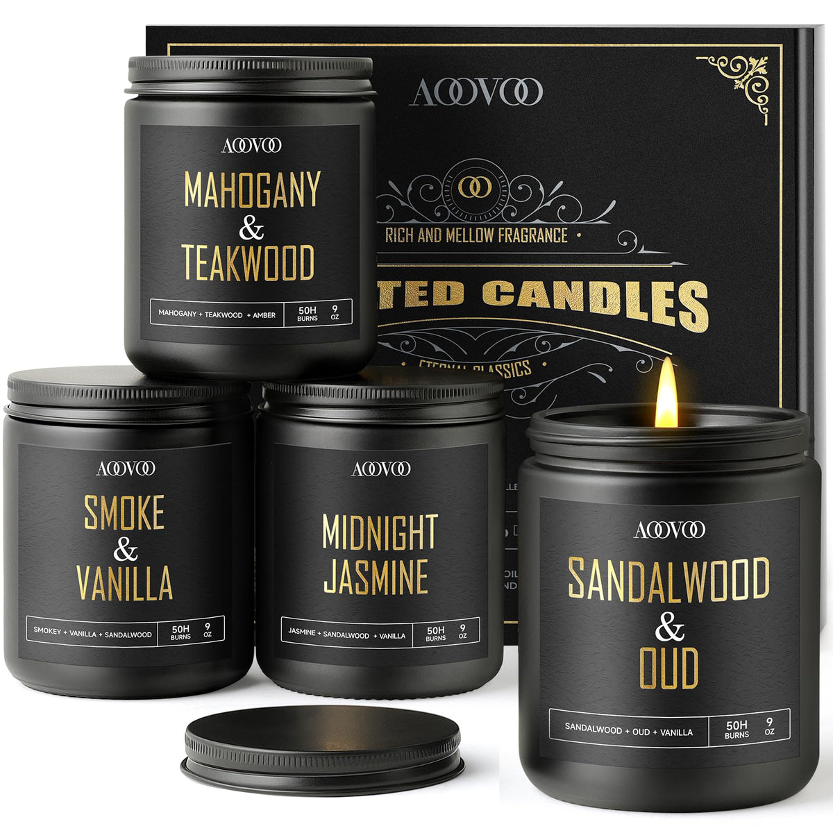 Scented Candles for Men - AOOVOO Official Imagery - 1