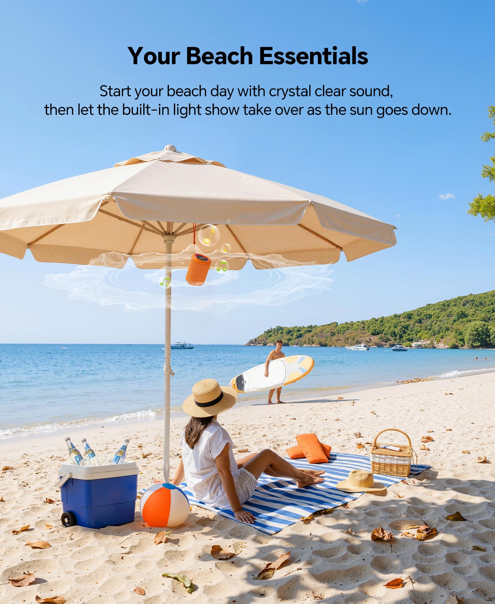 CHIFENCHY Portable Bluetooth Speaker Beach Essentials: IPX5 Water by CHIFENCHY - Angle View 6