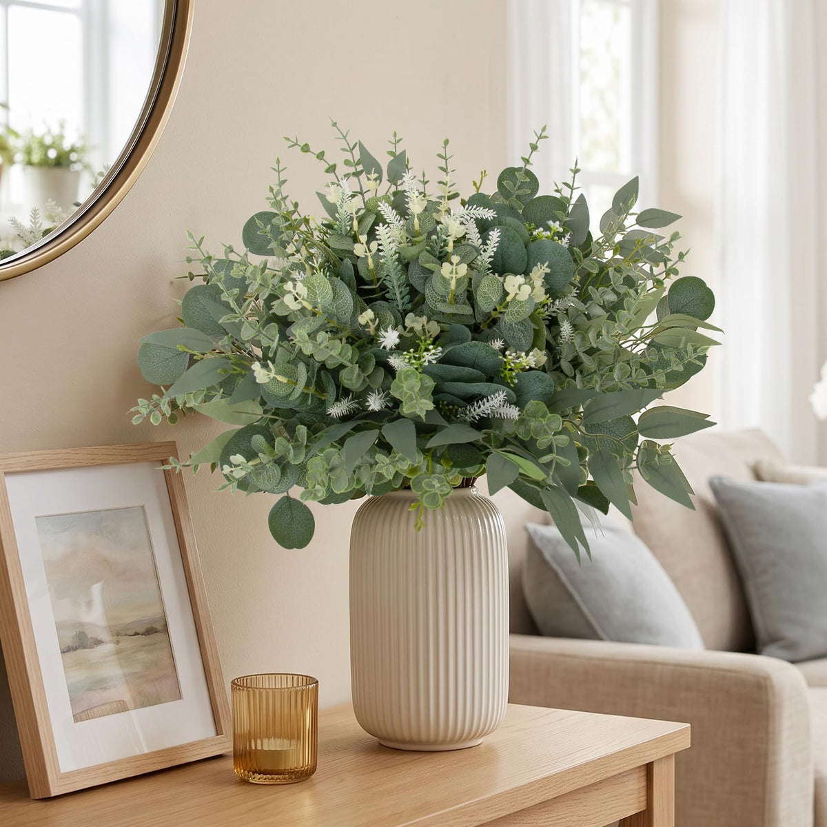 135 Pcs Artificial Eucalyptus Stems Mixed Greenery Stems for - Rowfad Official Imagery - 6