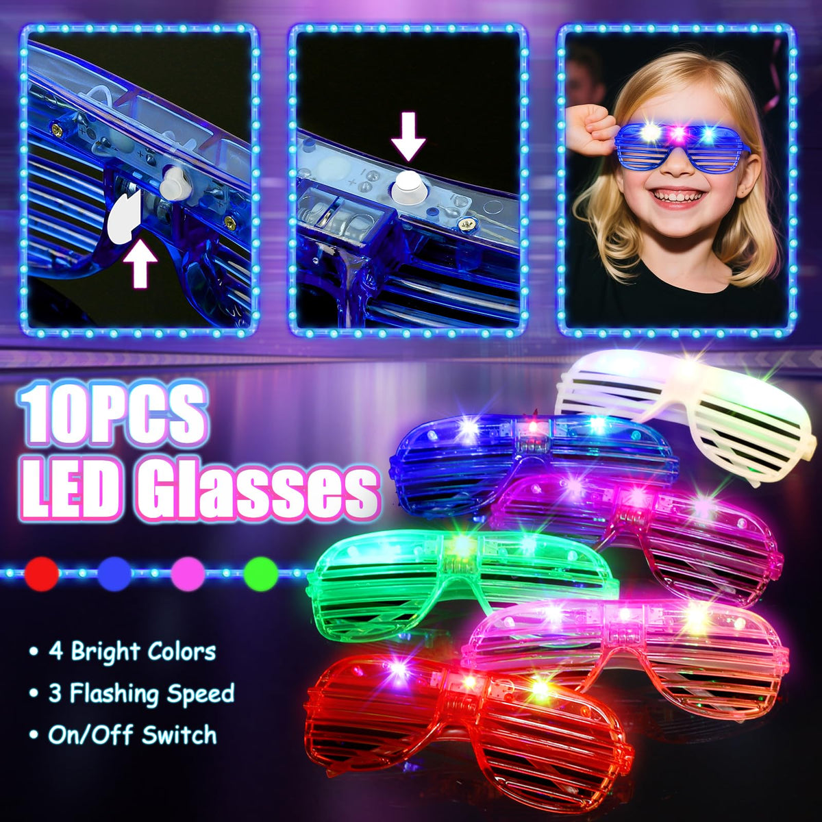 MIBOTE 269PCS Glow in the Dark Party Supplies for Kid Adults - MIBOTE Official Imagery - 4