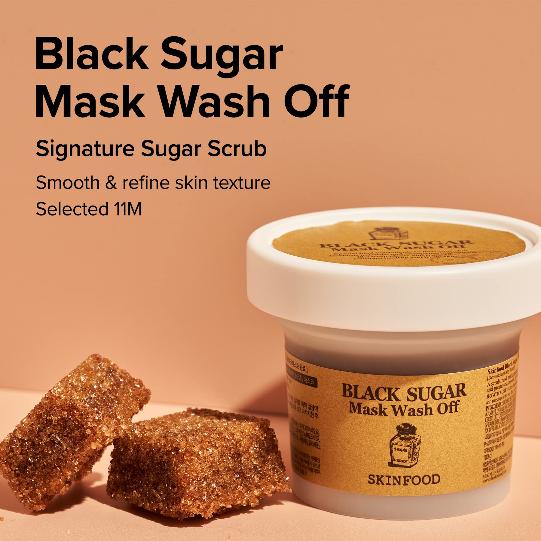 SKINFOOD 1957 Skinfood Black Sugar Mask Wash Off Exfoliator, 3.53 Ounce - SKINFOOD 1957 Official Product View 3