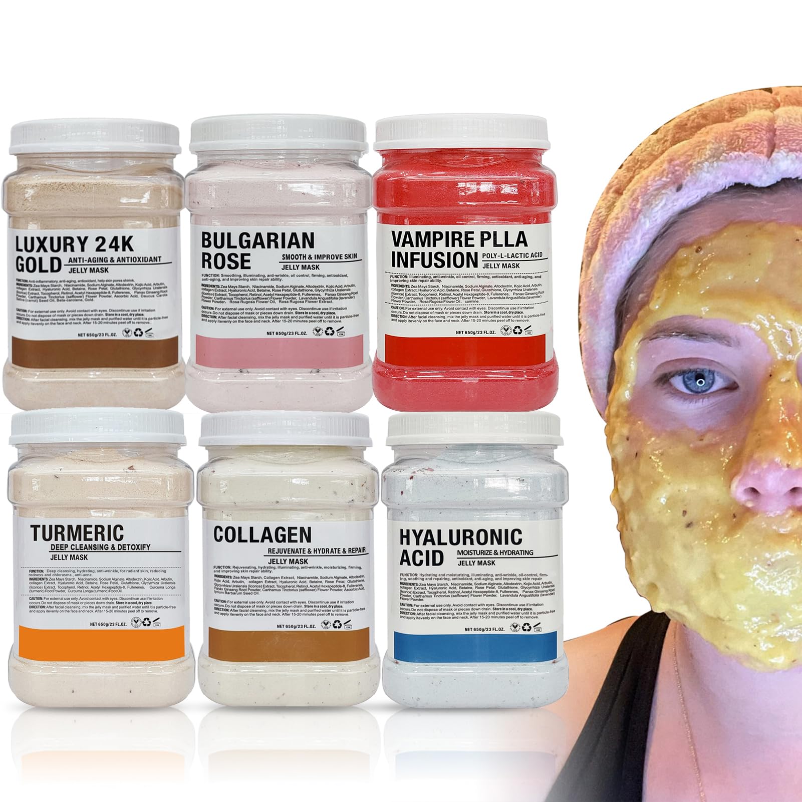 Jelly Mask for Facials Professional, Jelly Mask Powder for Face, - YMEYFAN