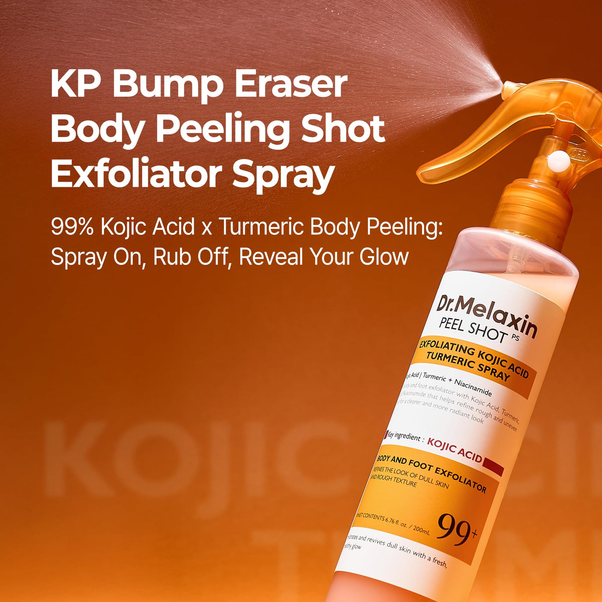 Dr Melaxin Peel Shot Kojic Acid Turmeric Body Exfoliator - Dr.Melaxin Official Imagery - 3