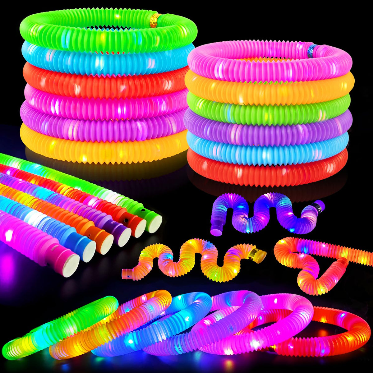 Halloween Light Up Party Favors for Kids 24PCS Glow Stick - Kannove Official Imagery - 2