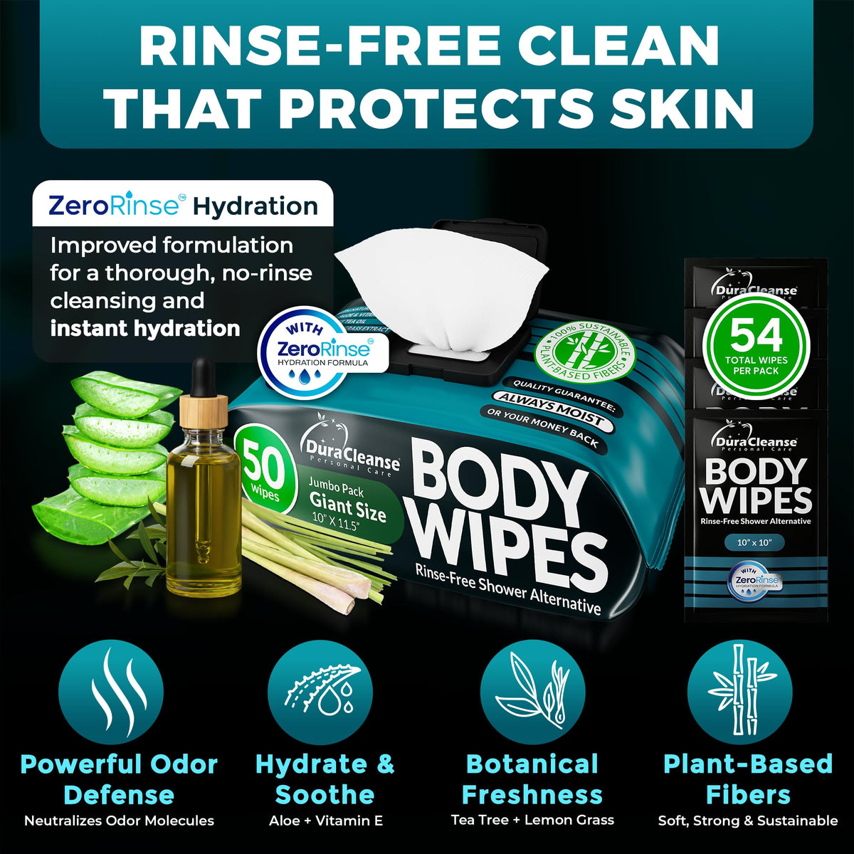XL Body Wipes for Men - Dura Cleanse Official Imagery - 5