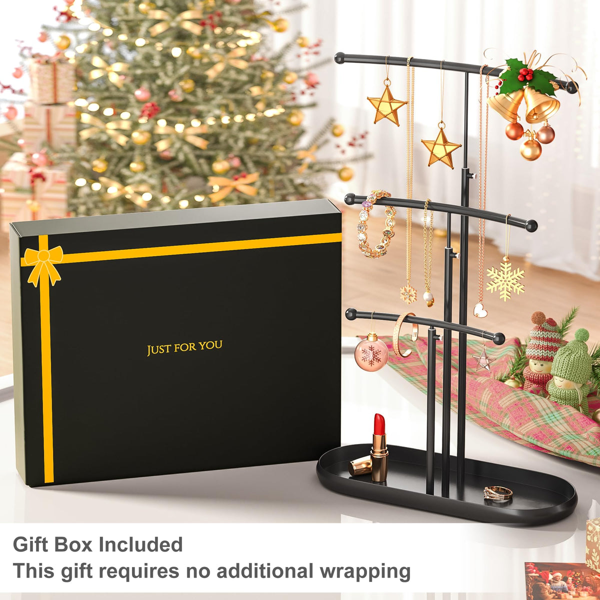 SZQINJI Jewelry Stand Organizer Metal Jewelry Tree Holder 3 - SZQINJI Official Imagery - 5
