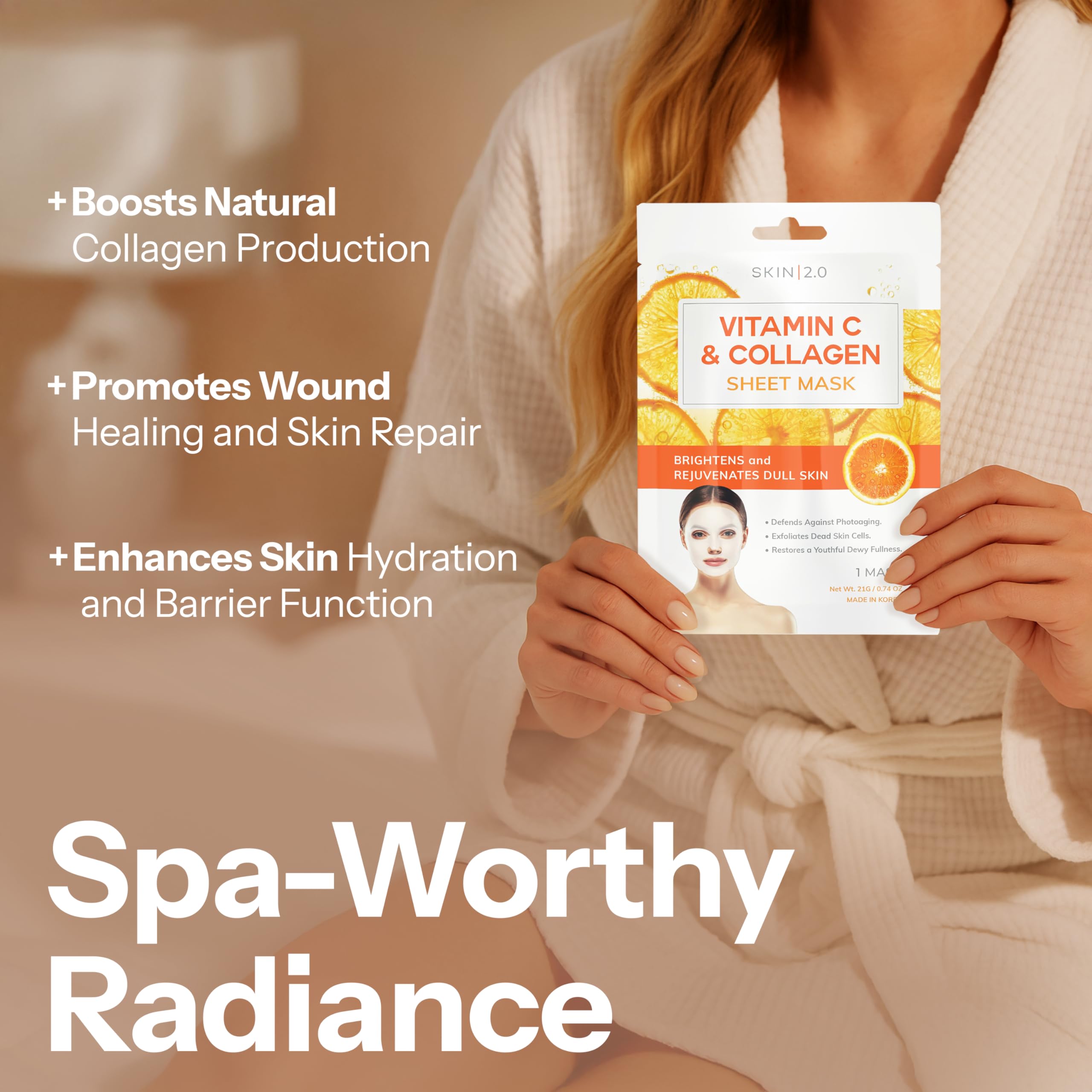 Skin 2.0 Vitamin C &amp; Collagen Sheet Mask - Skin 2.0