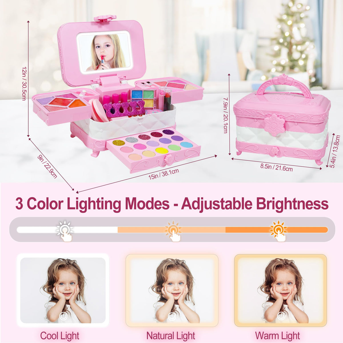 60pcs Kids Makeup Kit Real Washable Cosmetics Kids Makeup - YasinKidz Official Imagery - 3