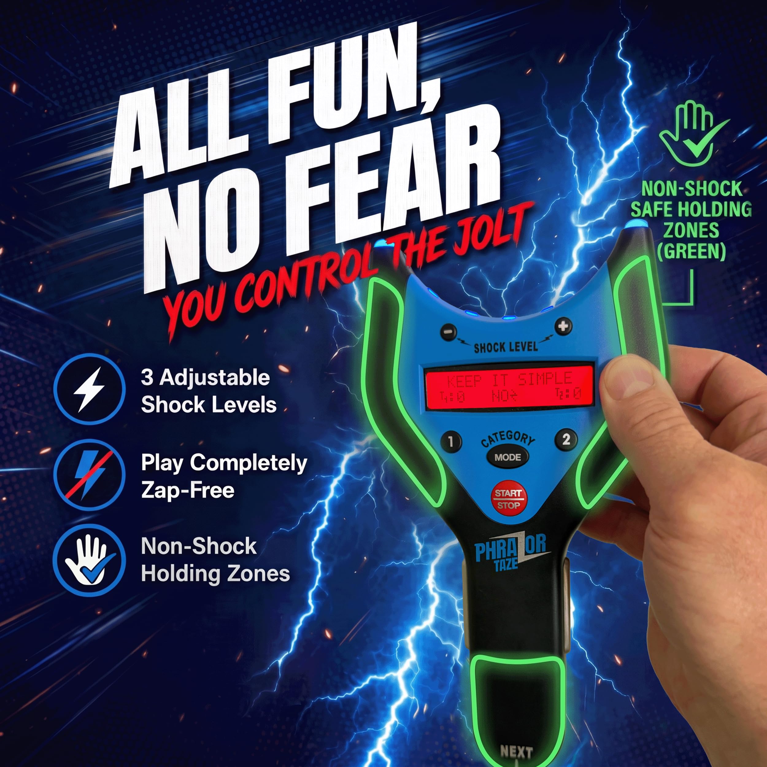 Amped Gamez PhraZor Taze - Electric Shock Word Guessing Party Gam by Amped Gamez - Angle View 5
