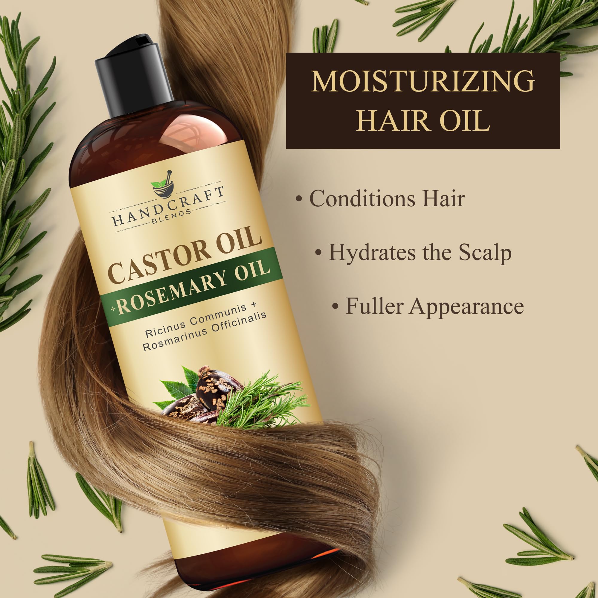 Handcraft Blends Castor Oil with Rosemary Oil - 8 Fl Oz - Handcraft Blends Official Product View 9