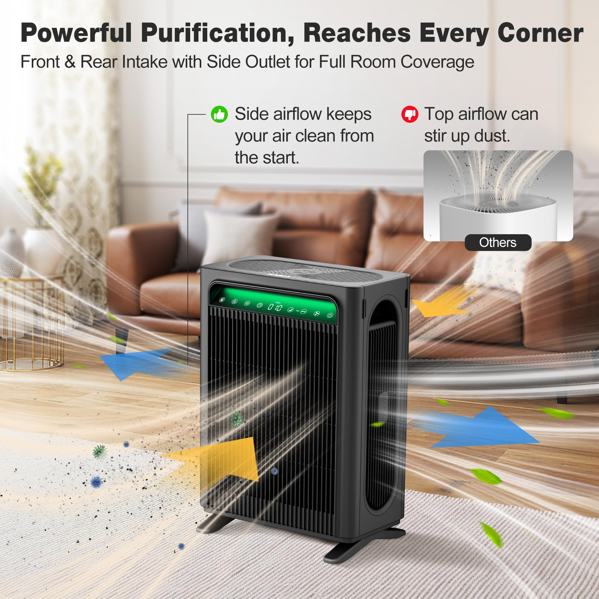 KNKA Air Purifiers for Home Bedroom Up to 1,695 Ft² in 1 Hr, APH4 - KNKA Official Product View 3